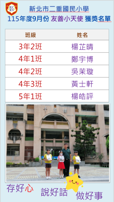 11509友善小天使獎