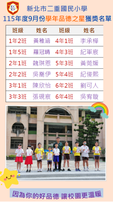 11509學年品德之星