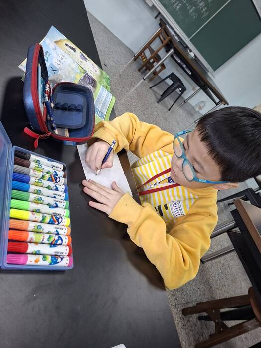 學生寫冬至學習單