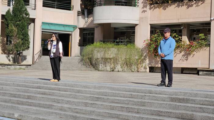 於學生朝會宣導母語日活動