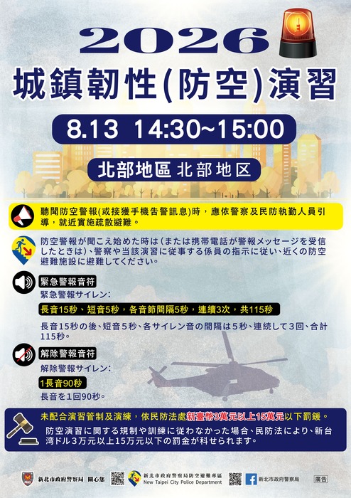 2026城鎮韌性防空演習